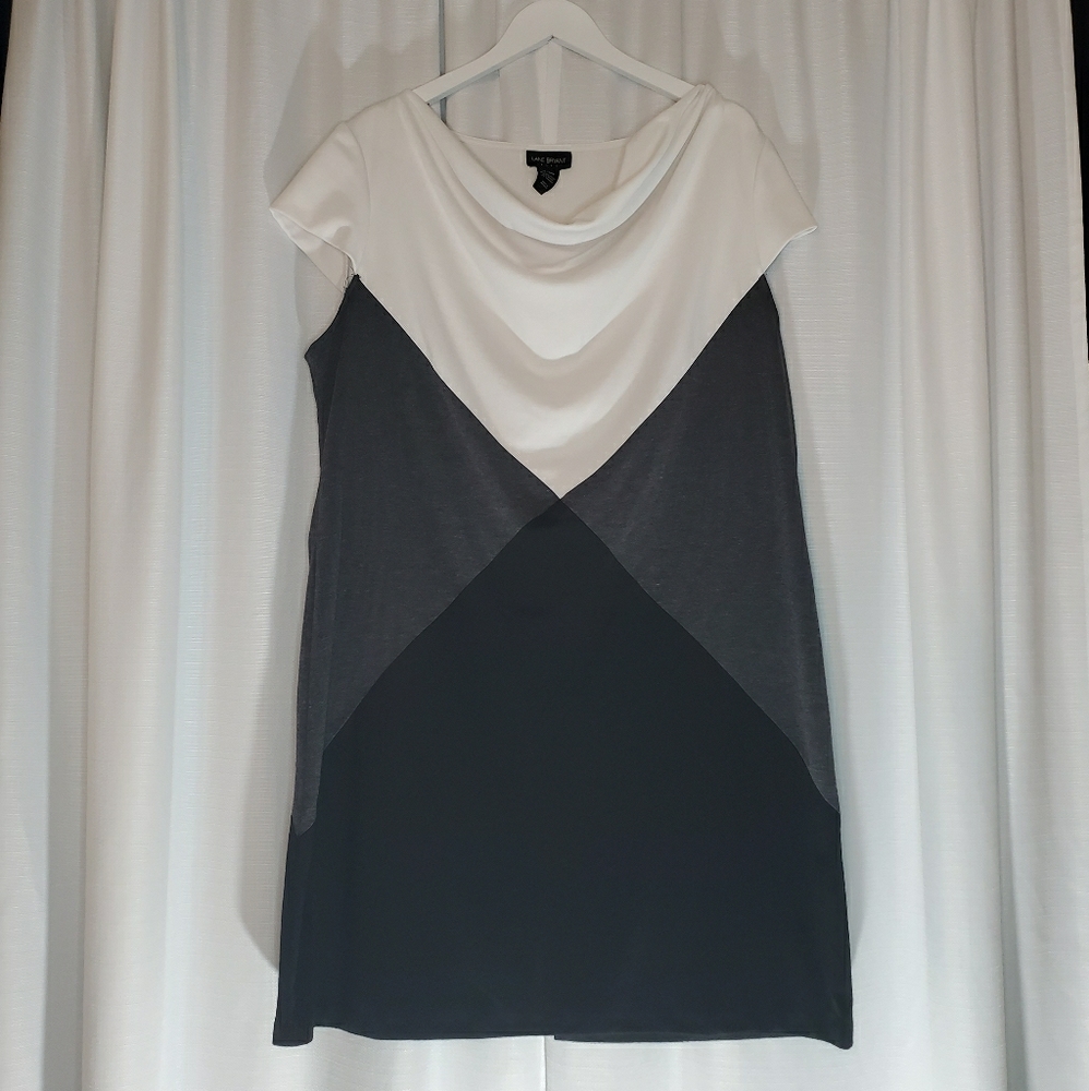 Lane Bryant Black and White Color Block Dress